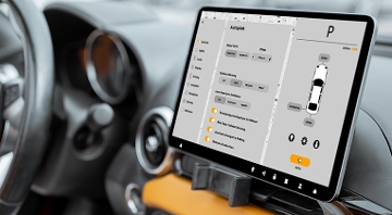 pantalla dentro de coche
