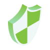 Green and white shield